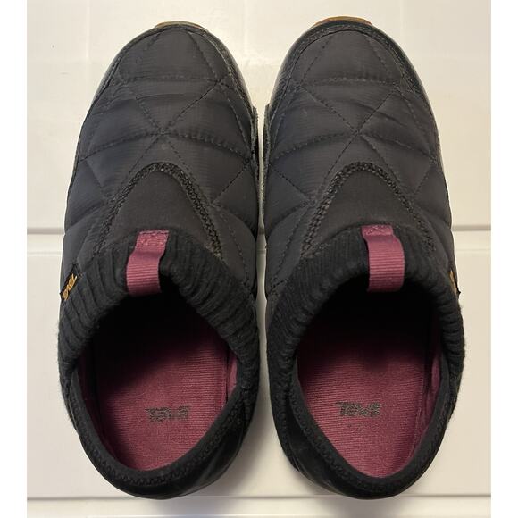 Teva Ember Moc Women’s 7 Black Quilted Comfort Casual Slip-On Shoes 1018225 - Picture 3 of 9